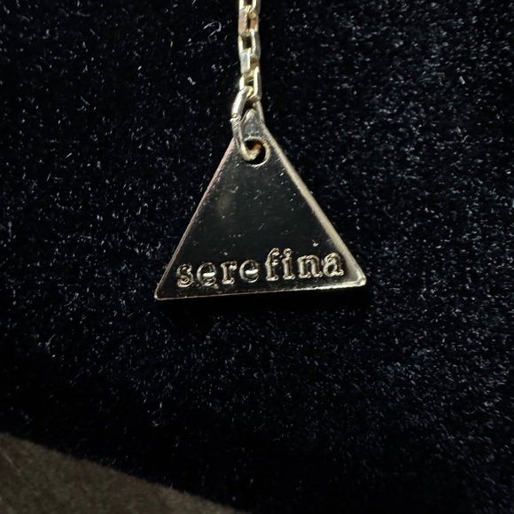 Serefina Anthropologie Gold Necklace with Tear Drop Pendant - Picture 4 of 6